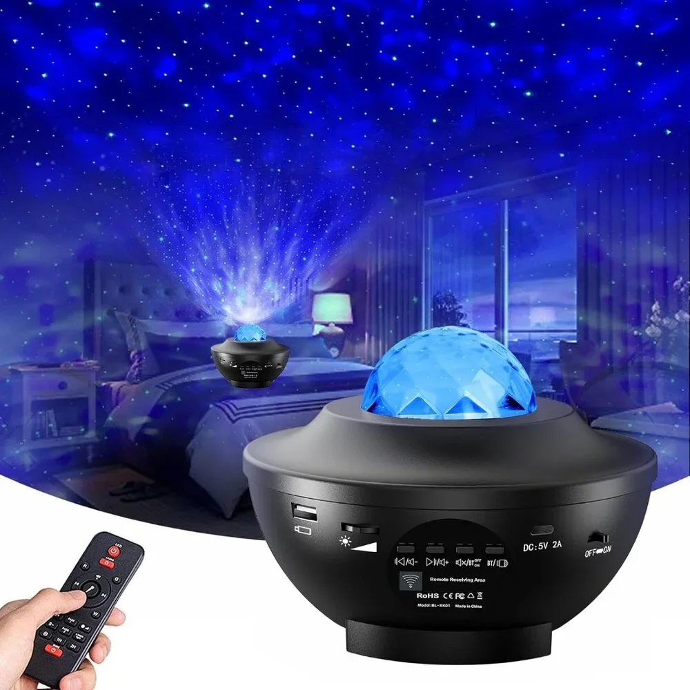 New Star Projector LED Night Light Room Decor with Remote with Timer Bluetooth 1